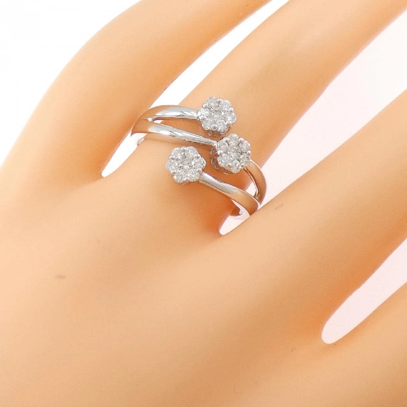 Nhẫn kim cương hoa K18WG 0.50CT - Hàng hiệu Authentic 846633