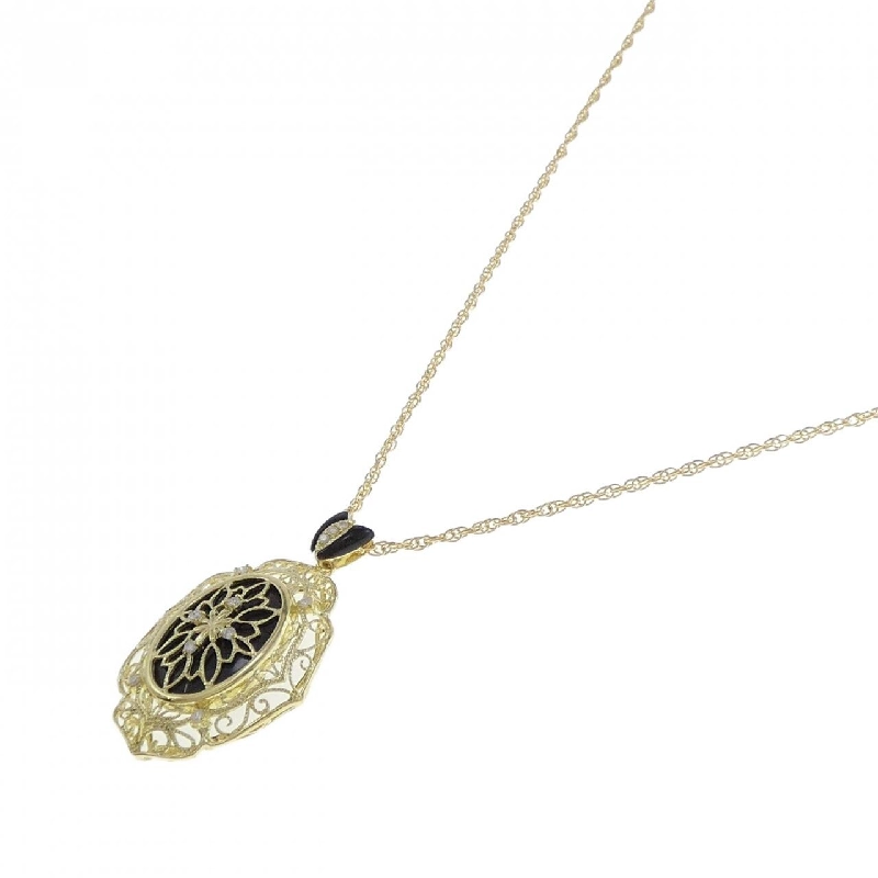 K18YG Onyx Necklace - Hàng hiệu Authentic 848849