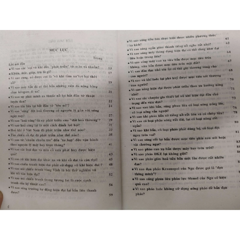 Mười vạn câu hỏi vì sao vũ khí xưa và nay - 2002 - 349 trang - LỊCH SỬ - CHÍNH TRỊ - TRIẾT HỌC - ANTQ2911-16 921137