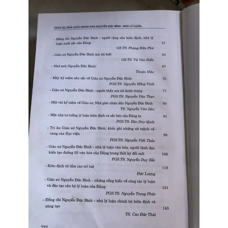 Giáo sư - Nhà giáo nhân dân Nguyễn Đức Bình 712388