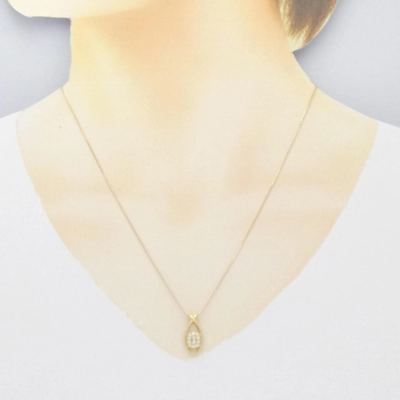 K18YG Dây chuyền kim cương 0.20CT - Hàng hiệu Chính hãng 863197