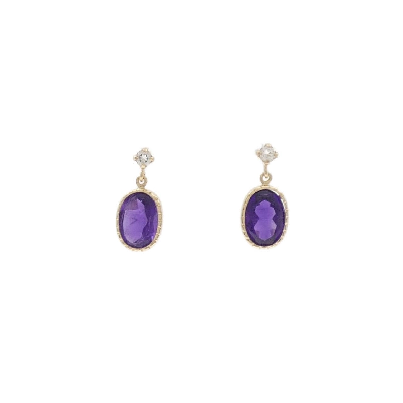 K10YG Amethyst Bông tai - Hàng hiệu Chính hãng 867386