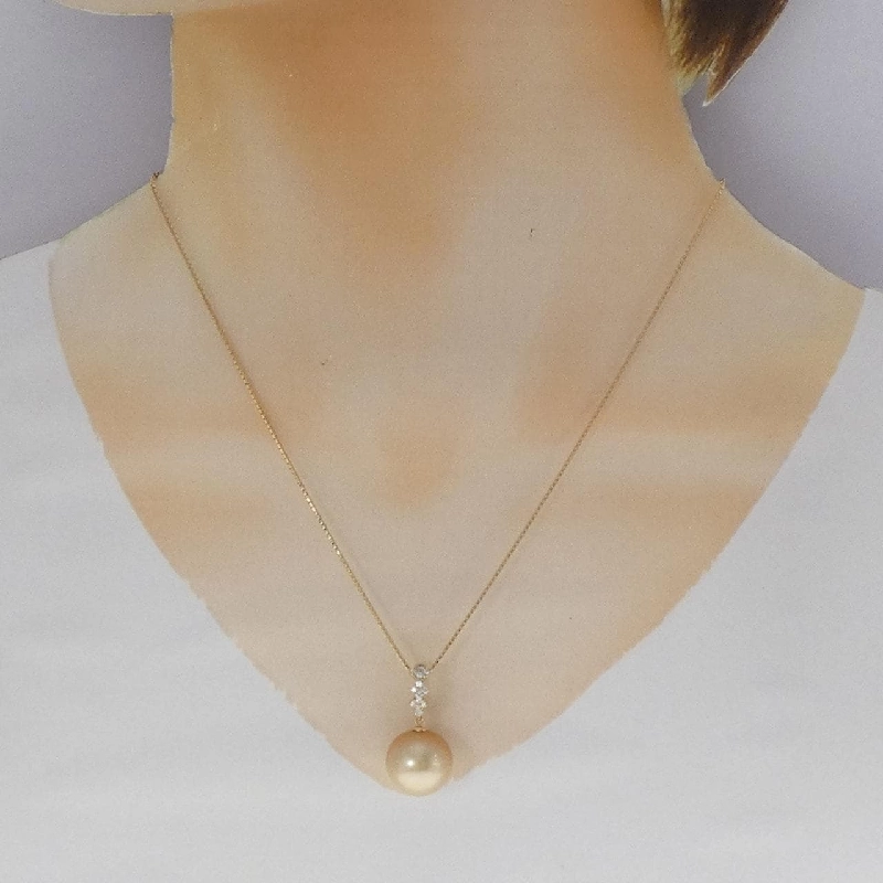 K18YG Ngọc trai trắng 13.5mm - Hàng hiệu Chính hãng 855732