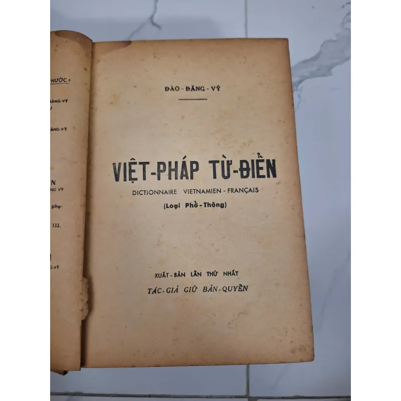 Việt - Pháp Từ-Điển - Đào Đăng Vỹ - Từ điển / Ngôn ngữ 796871