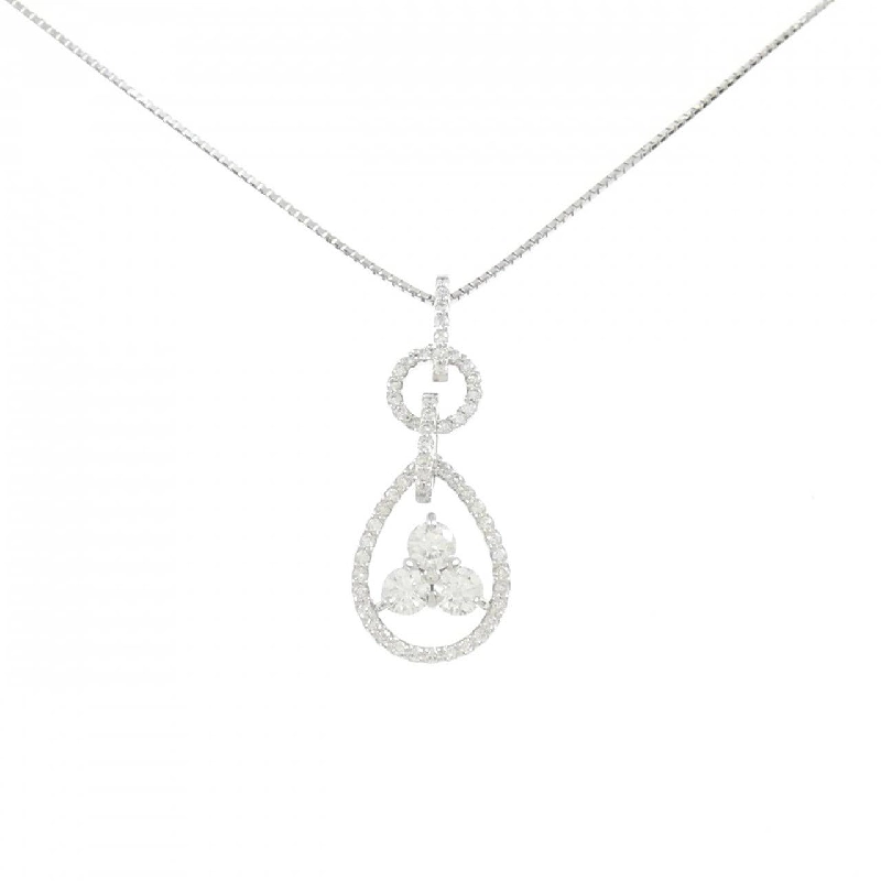 K18WG Dây chuyền kim cương 0.379CT - Hàng hiệu Chính hãng 858642