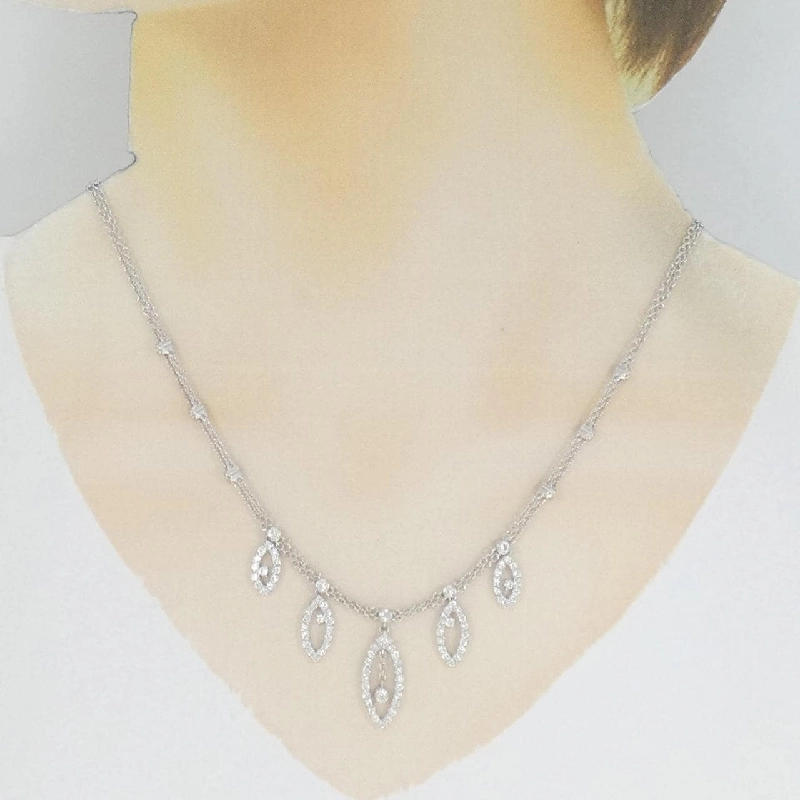 K18WG Dây chuyền kim cương 1.69CT - Hàng hiệu Chính hãng 861862