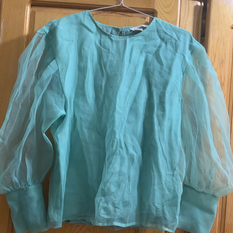Áo somi xanh  Zara 459757