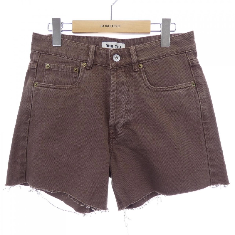 MIU MIU MIU MIU Logo GWP553 SOOO 1565 Quần short - Hàng hiệu Chính hãng 808018