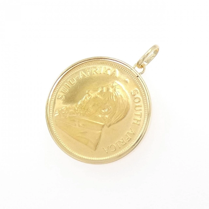 K18YG(枠) Đồng xu Mặt dây chuyền - Hàng hiệu Authentic 870913