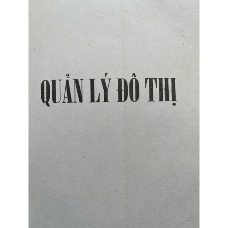 QUẢN LÝ ĐÔ THỊ 759777