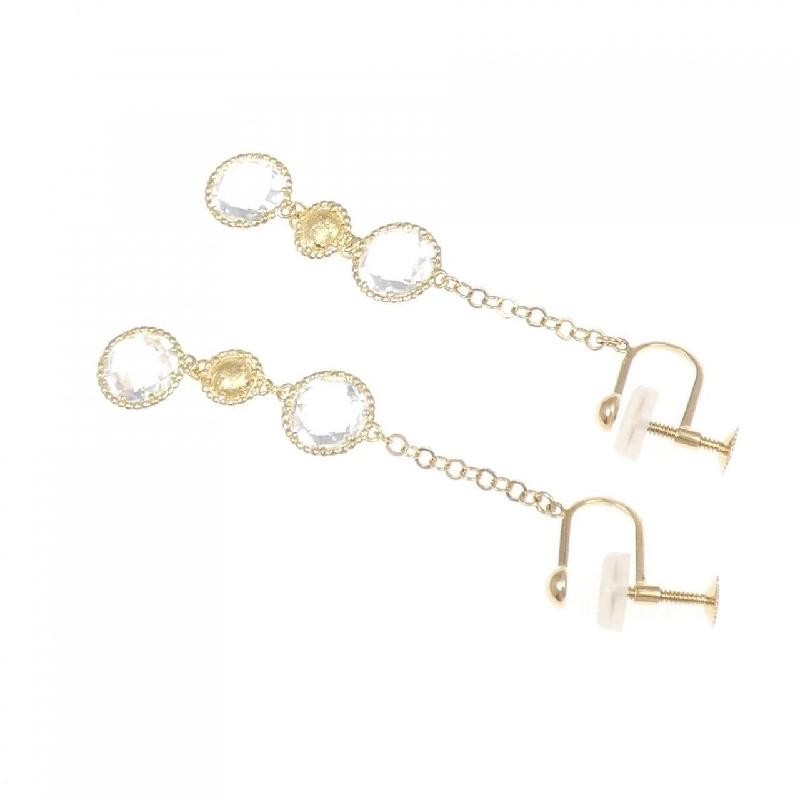 K18YG Đôi bông tai thạch anh - Hàng hiệu Chính hãng 873332