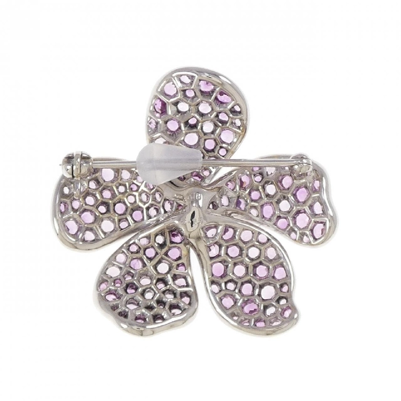 K18WG/K18BG Hoa Sapphire Brooch 5.15CT - Hàng hiệu Chính hãng 877818