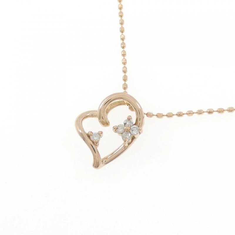 K18PG Dây chuyền hình trái tim kim cương 0.05CT - Hàng hiệu Chính hãng 867679