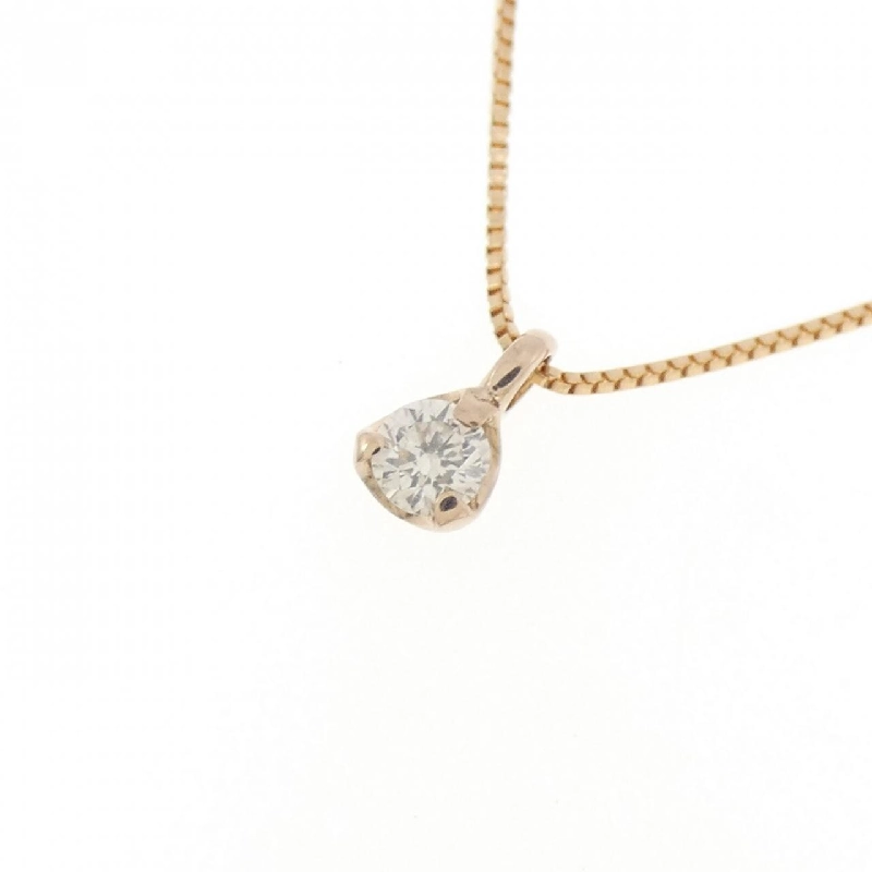 K18PG Solitaire Dây chuyền kim cương 0.10CT - Hàng hiệu Chính hãng 863522