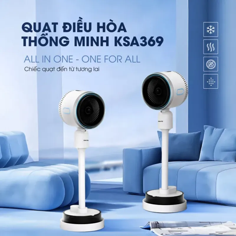 Quạt điều hòa thông minh KSA369 KALITE màu trắng chính hãng mới 100% 572026