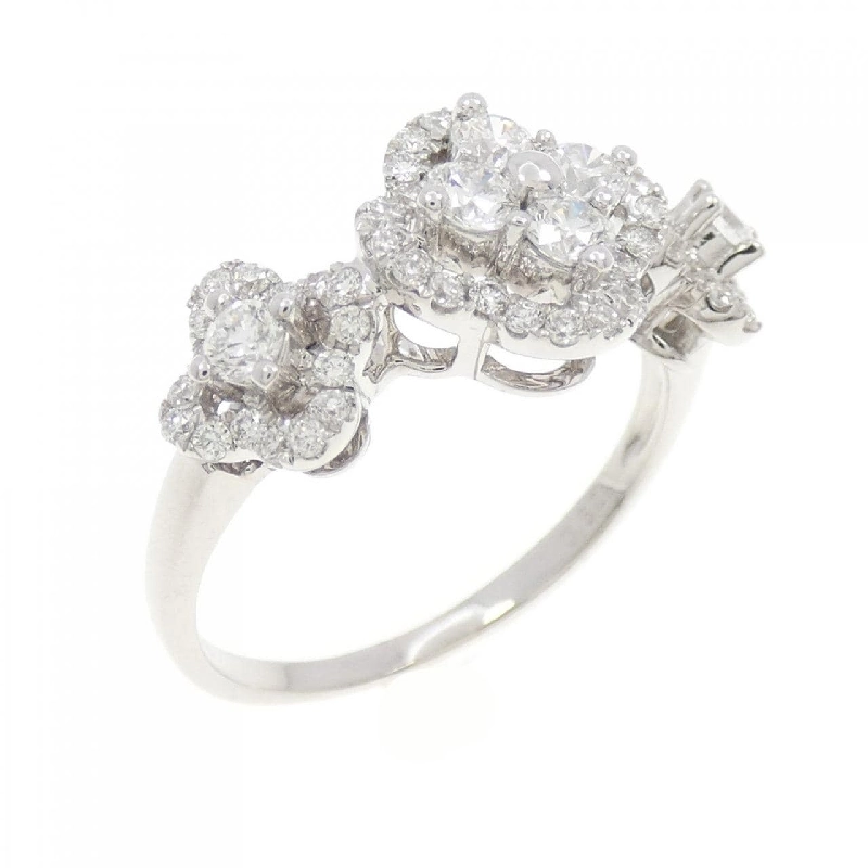 Nhẫn kim cương hoa K18WG 0.62CT 671781