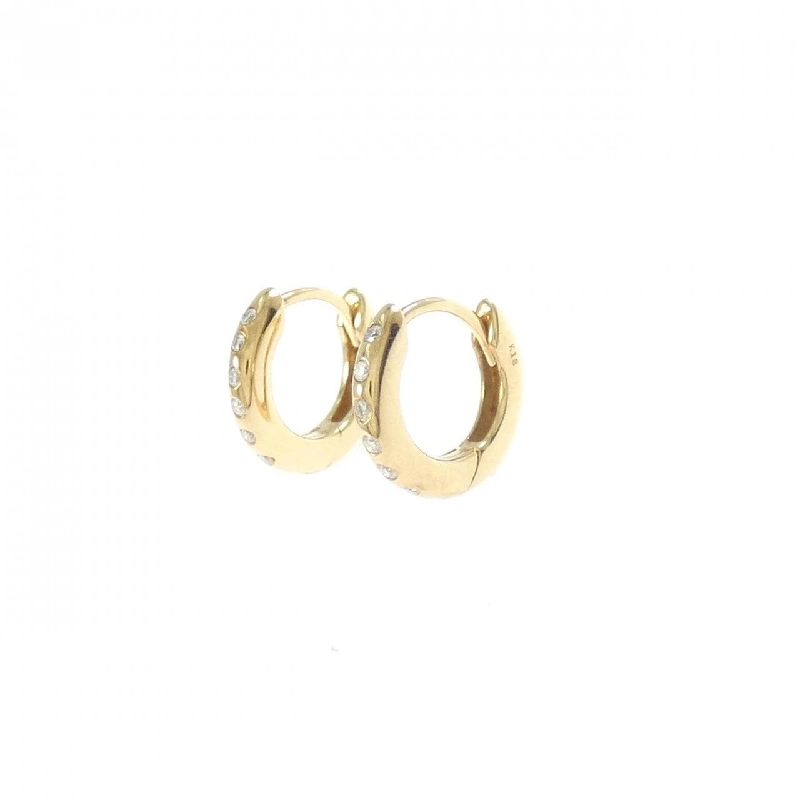 K18YG Bông tai kim cương hình vòng 0.05CT - Hàng hiệu Chính hãng 875081