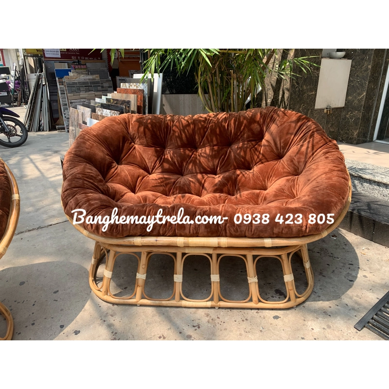 Ghế mây papasan đôi nằm thư giãn 521542