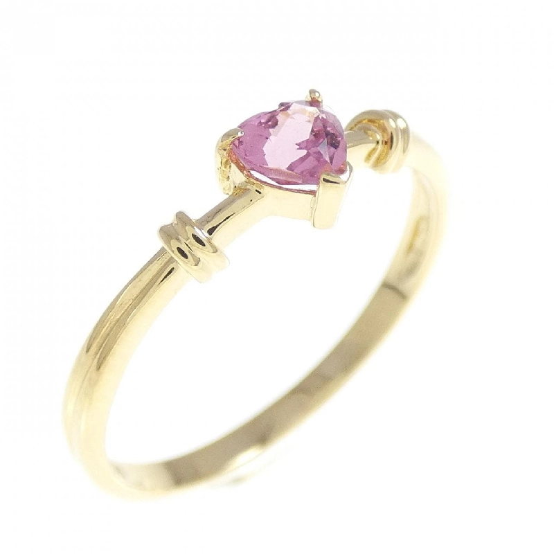 Nhẫn tourmaline K18YG hình trái tim 669591