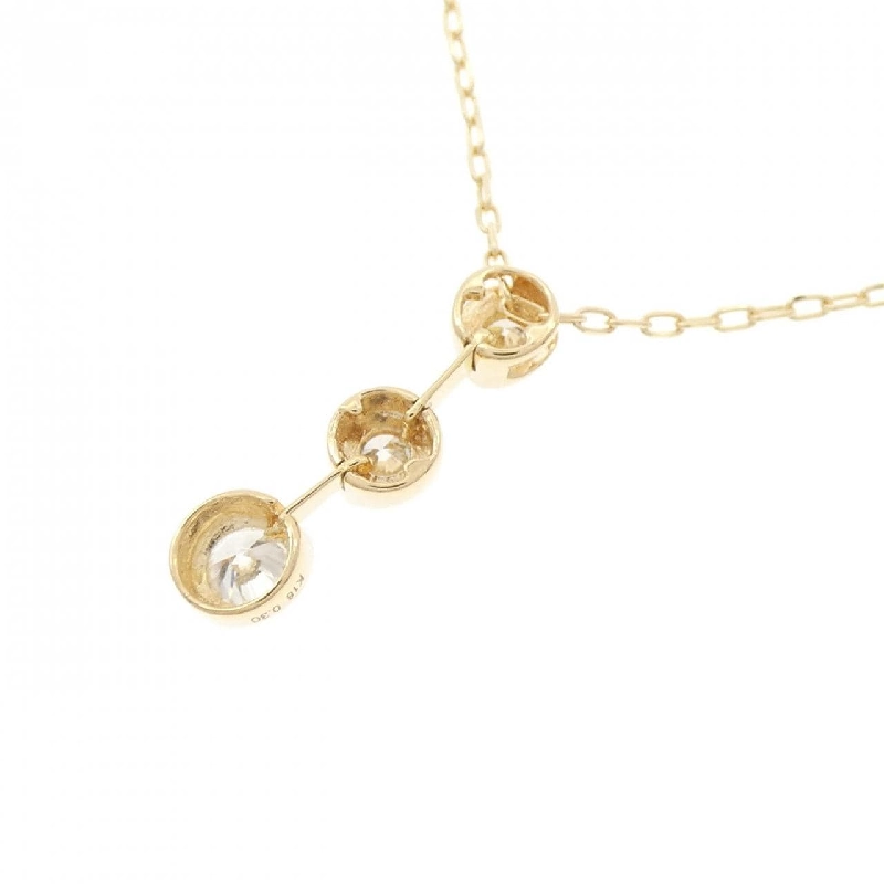 K18YG Dây chuyền kim cương ba viên 0.30CT - Hàng hiệu Chính hãng 859248