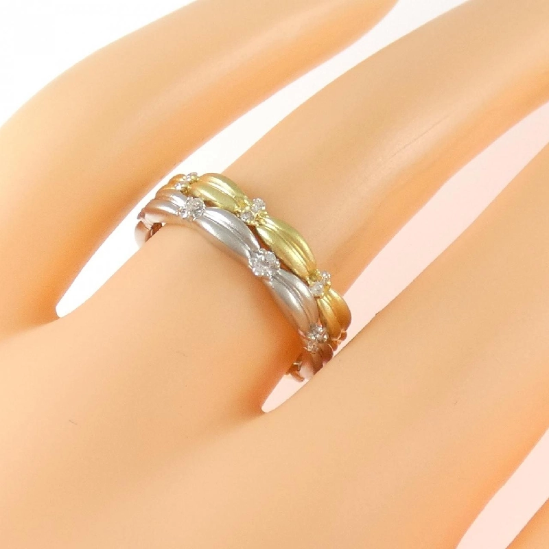 Nhẫn kim cương K18YG/PT900 0.12CT - Hàng hiệu Authentic 854553