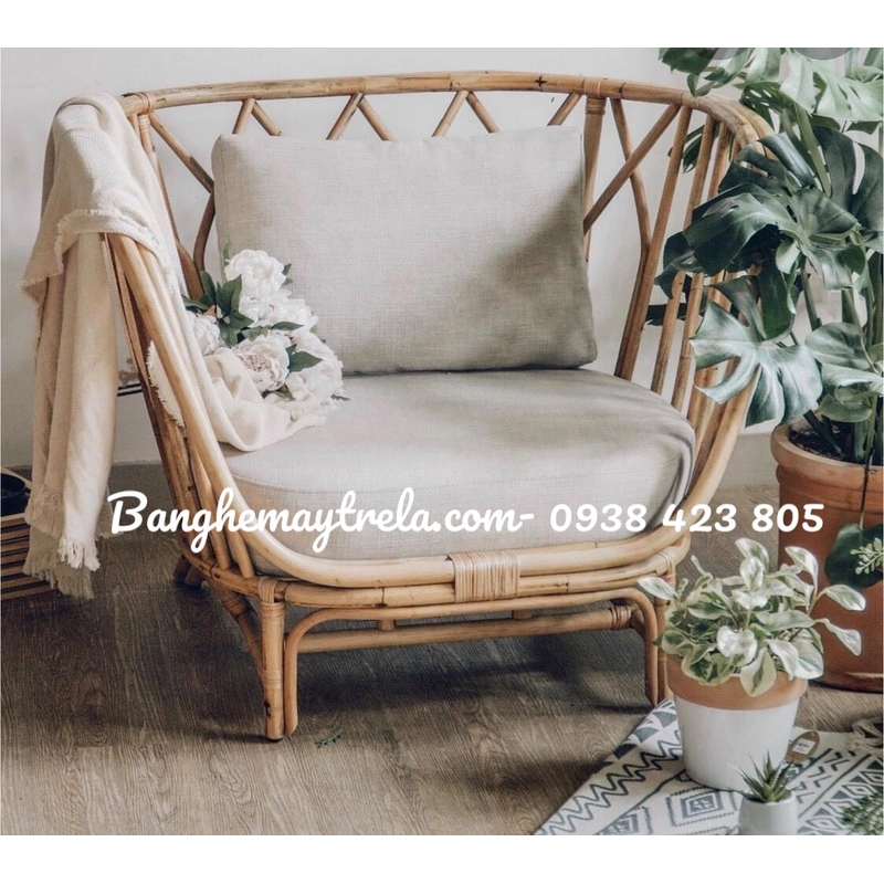 Ghế đơn mây armchair 499648