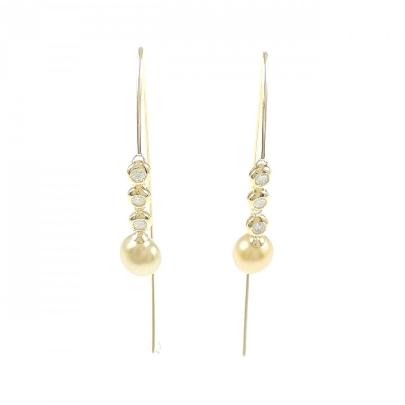 K18YG Bạch Ngọc Trai Bông Tai - Hàng hiệu Chính hãng 865139