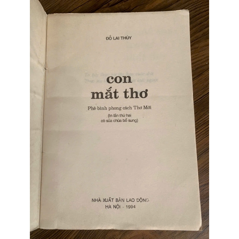 Con mắt thơ _ Đỗ Lai Thúy _;1993 _ hơn 300 trang  358690