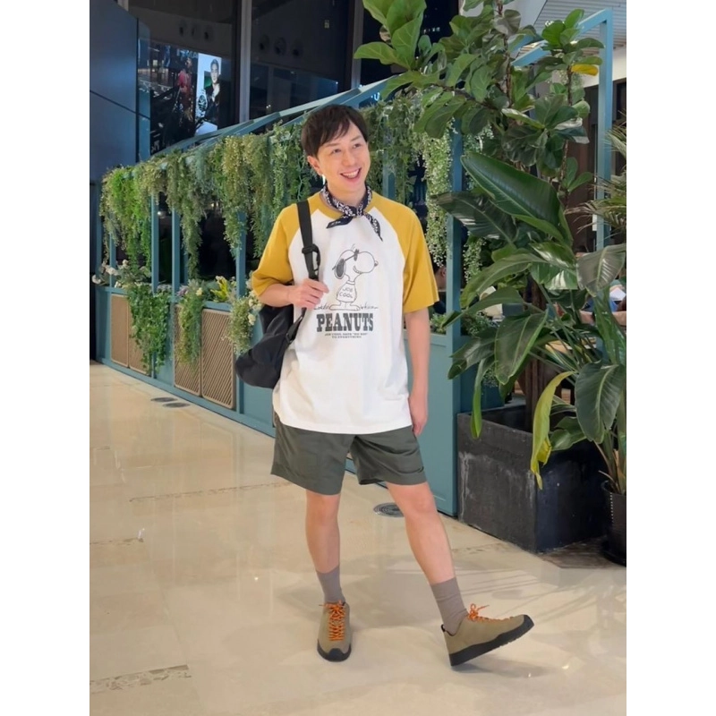 Áo thun ngắn tay, UT peanuts UNIQLO, size S màu vàng 509105