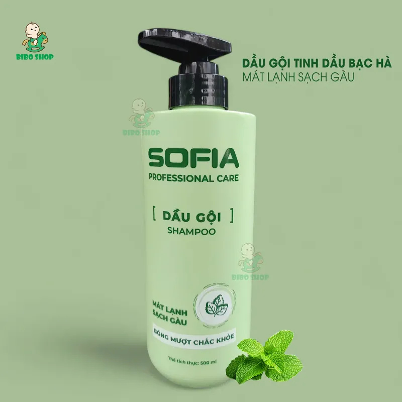 DẦU GỘI, DẦU XẢ TINH DẦU BẠC HÀ SOFIA (500ML/1Chai) - MÁT LẠNH SẠCH GÀU 553585