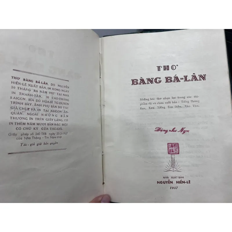 MẤY VẦN THƠ CỦA THẾ LỮ VÀ THƠ BÀNG BÁ LÂN - 1957 1008140