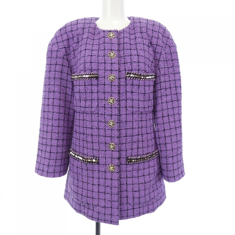 【Mã giảm giá】Áo khoác không cổ CHANEL 642560