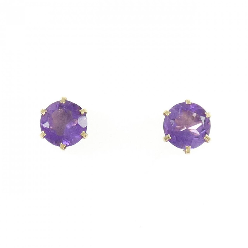 K18YG Amethyst Bông tai 3.00CT - Hàng hiệu Chính hãng 868839