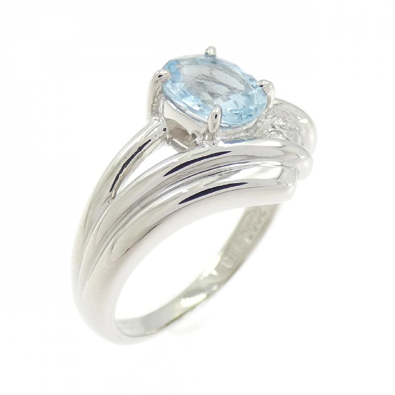 Nhẫn Aquamarine PT900 0.66CT - Hàng hiệu Chính hãng 850993