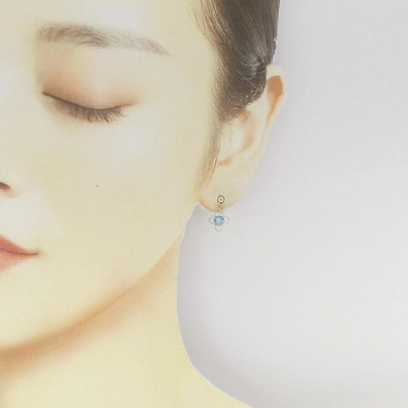 K18YG Blue Topaz Bông tai - Hàng hiệu Chính hãng 869938