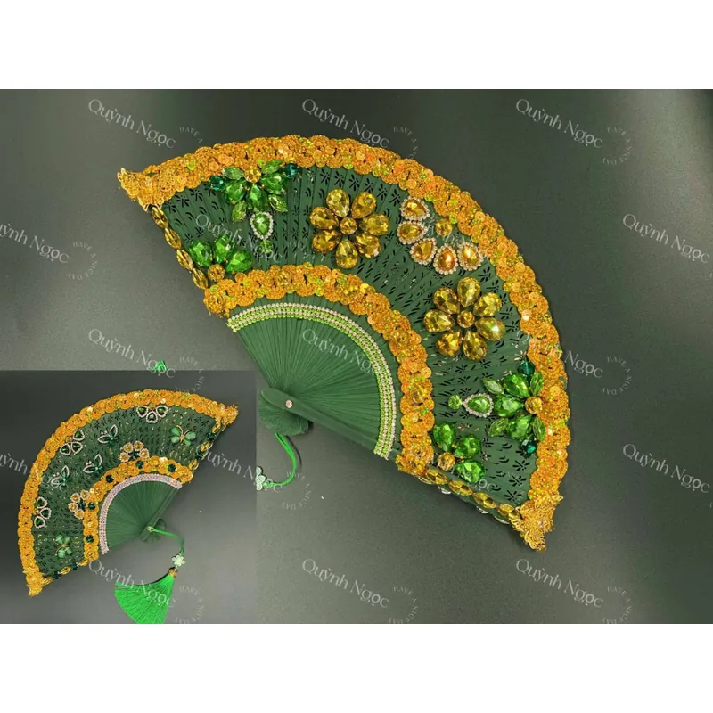 Quạt Đính Đá Hầu Đồng 2 Mặt 612666