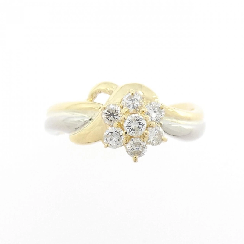 Nhẫn kim cương hoa K18YG/PT850 0.32CT - Hàng hiệu Authentic 851573