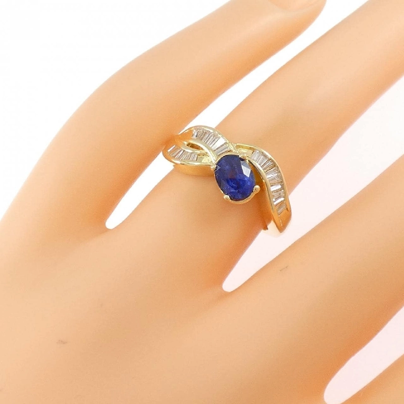 Nhẫn Sapphire K18YG 0.85CT - Hàng hiệu Chính hãng 855418