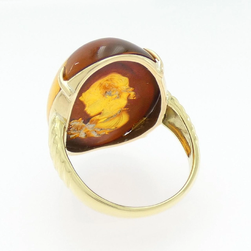 Nhẫn Hổ Phách K18YG - Hàng hiệu Authentic 851383