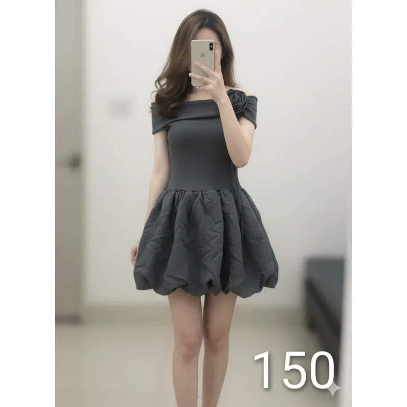 Đầm trễ vai xinh xắn size M còn nguyên tag mặc Tết cực xinh 1023325