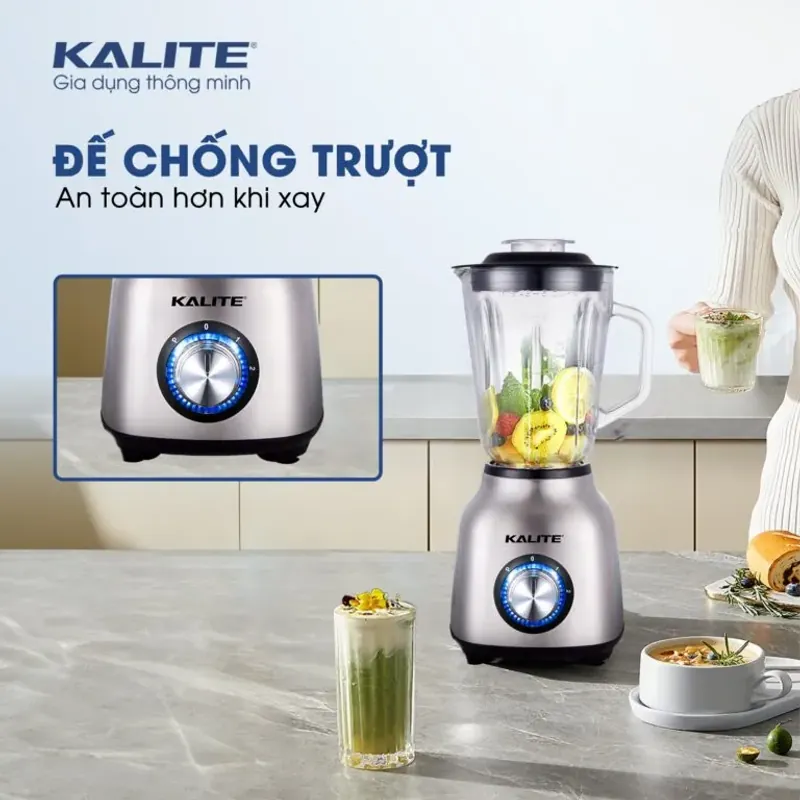 Máy xay sinh tố KALITE KLB650 3 cối xay công suất 500W 717050