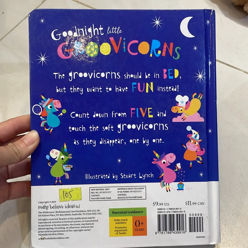 NGOẠI VĂN tiếng anh trẻ em : Goodnight little Groovicorns - sách đẹp bìa cứng  1027556