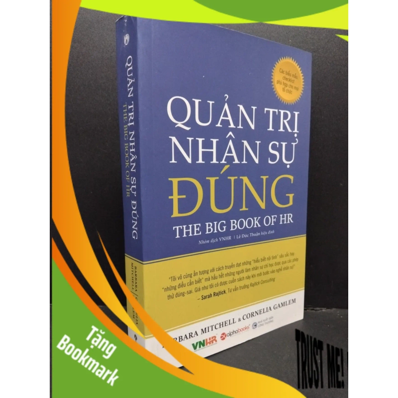 (TẶNG BOOKMARK) Quản trị nhân sự đúng mới 90% bẩn nhẹ 2019 RBK1410 Barbara Mitchell & Cornelia Gamlem QUẢN TRỊ 951051