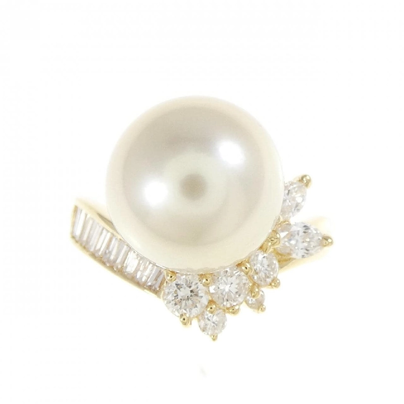 Nhẫn ngọc trai trắng K18YG 10.7mm 668473