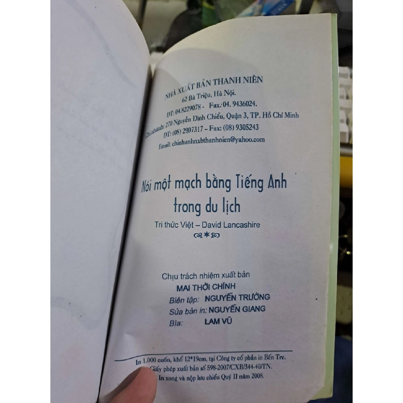 Nói một mạch bằng tiếng Anh - Du lịch - David Lancaheire HỌC NGOẠI NGỮ HCM1008 919801