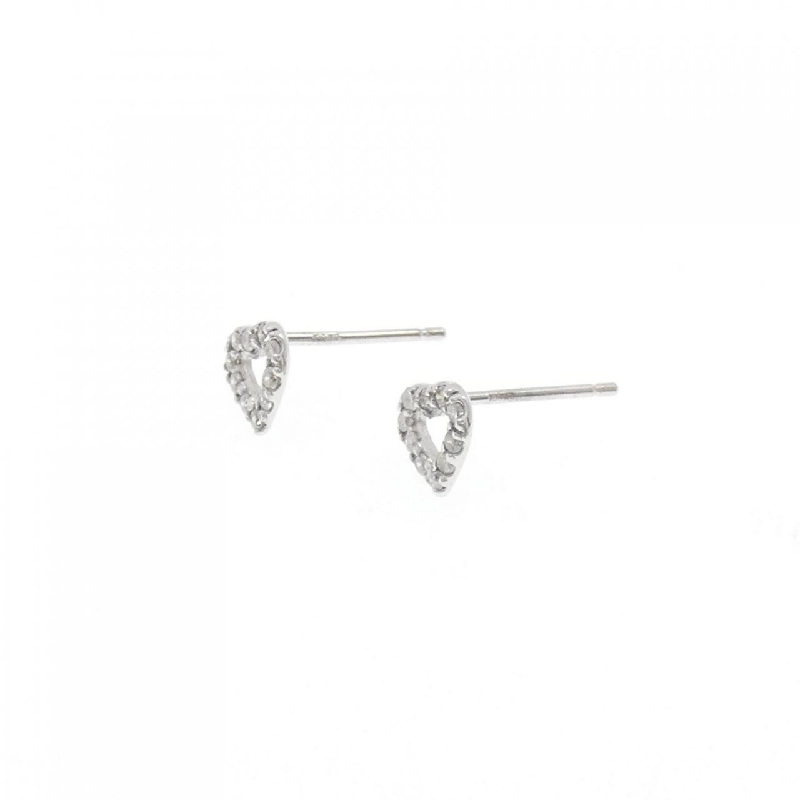 K18WG Bông tai kim cương hình trái tim 0.12CT - Hàng hiệu Chính hãng 872586