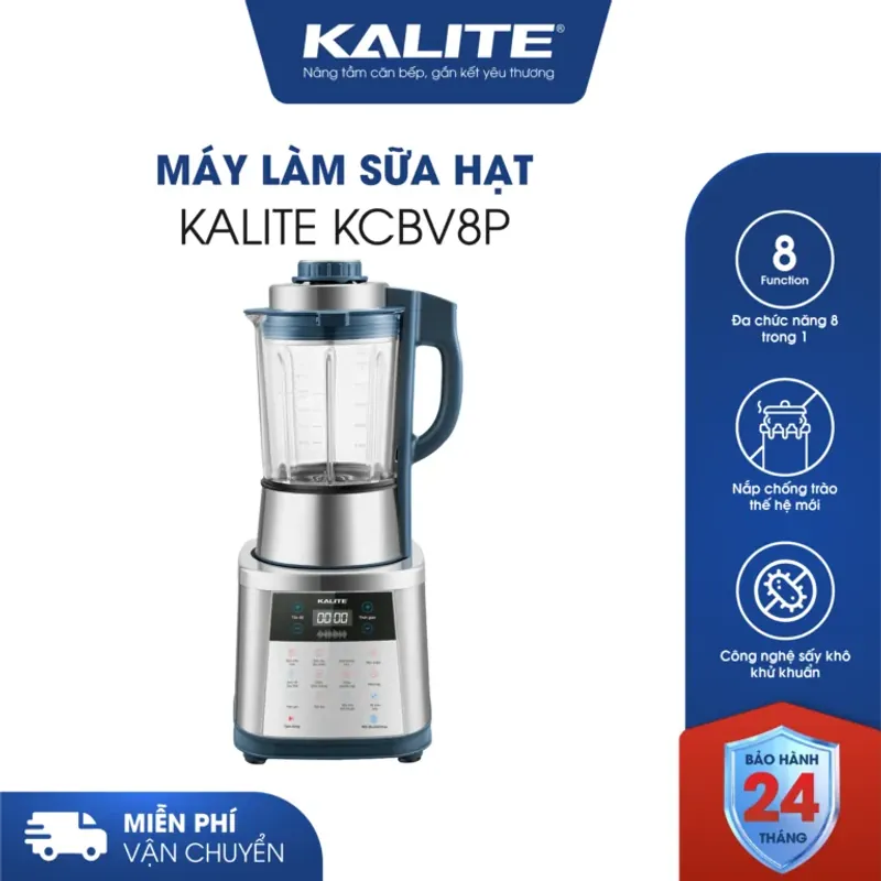 Máy làm sữa hạt KALITE KCBV8P đa năng 8in1 chĩnh hãng mới 100% 574474