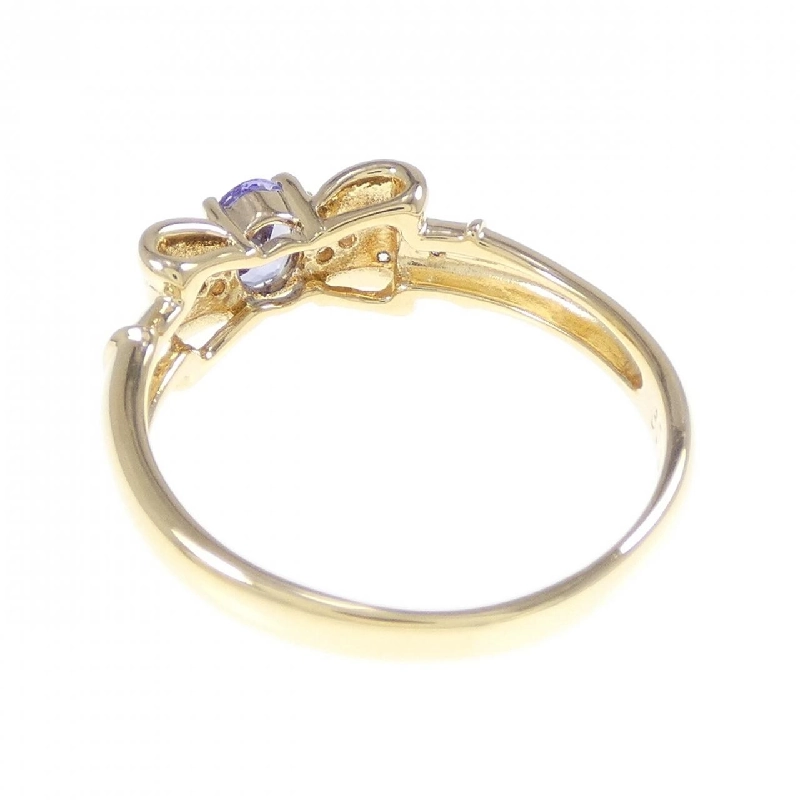 Nhẫn kim cương K18YG hình ruy băng 665994