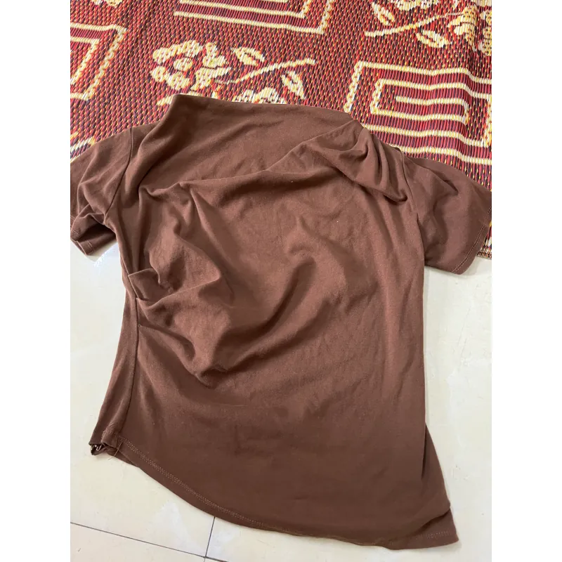 Áo len nữ cổ V bo hàng hiệu màu đỏ size M 707558