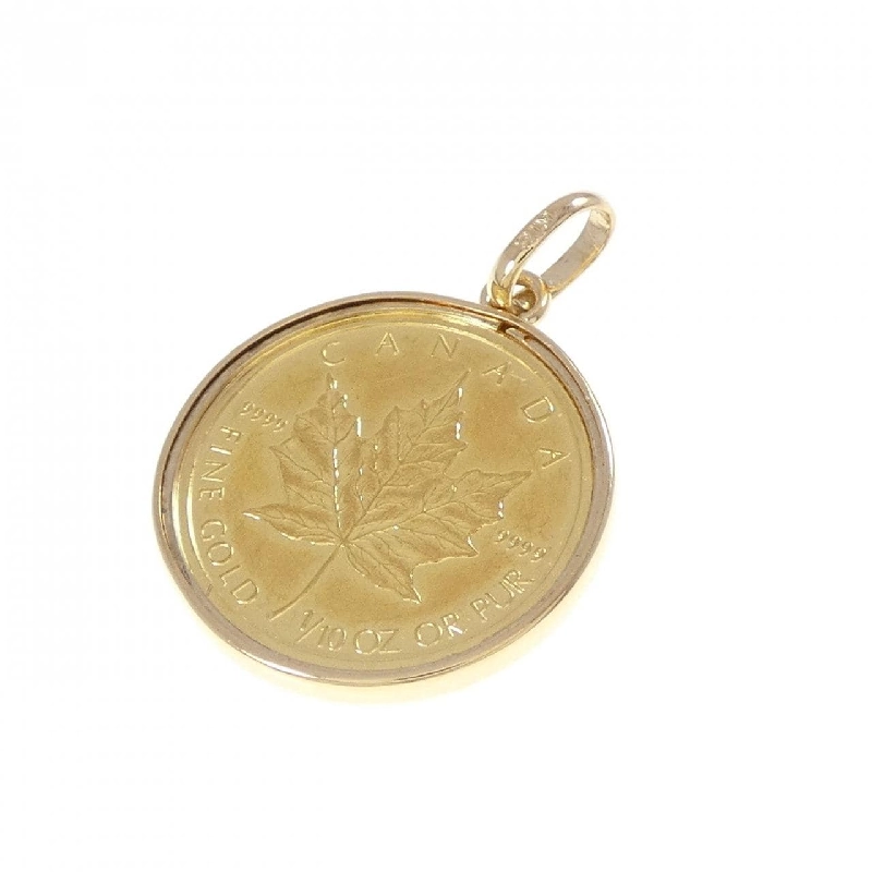 K18YG(枠) Đồng xu Mặt dây chuyền - Hàng hiệu Chính hãng 862184